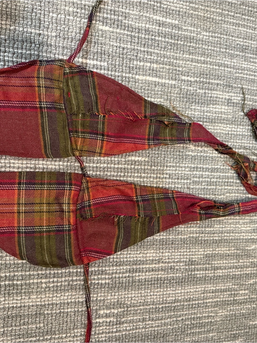 Sami miro vintage open back Top in Red and Olive